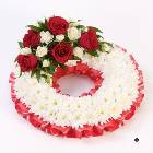 Traditional Wreath - Red and White
