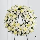 Tribute Wreath - White
