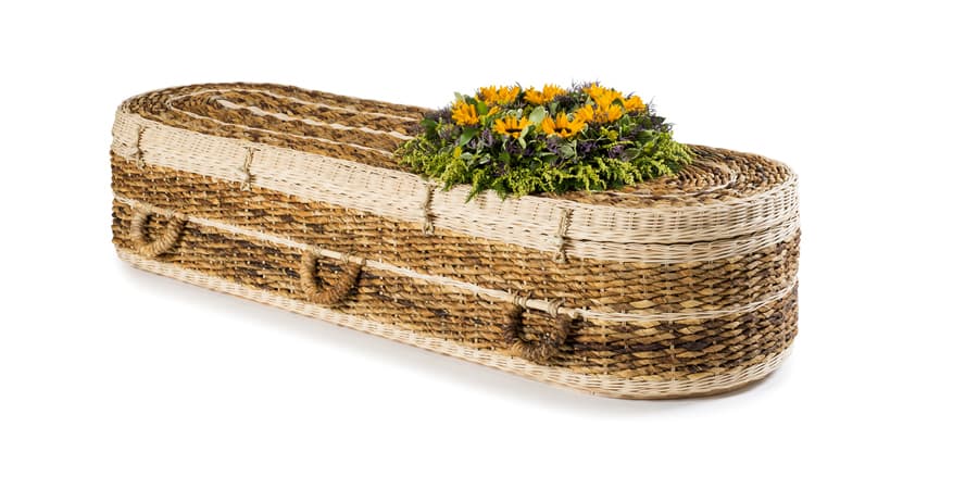 Banana leaf eco coffin